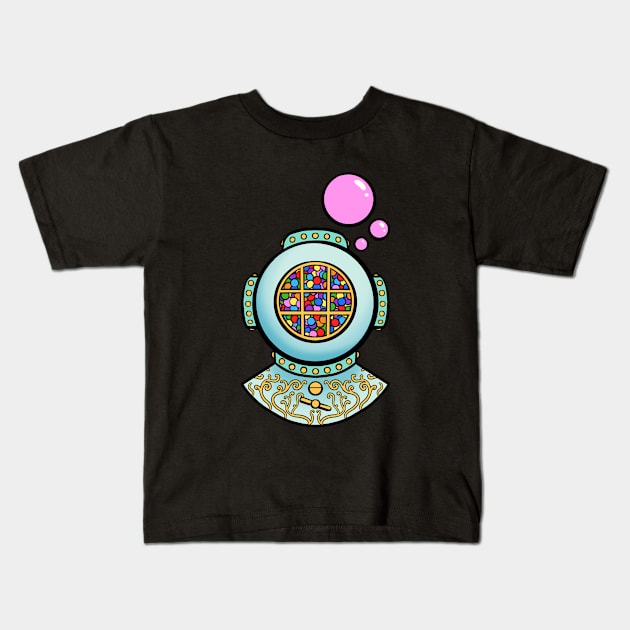 Gumball Diver Kids T-Shirt by Jackal Heart Designs